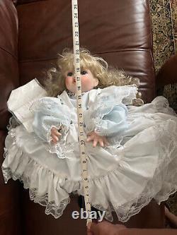 Rare Vintage 22 Cindy Marschner Rolfe Porcelain Doll Hand Painted Michelle