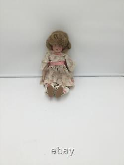 Rare Vintage 30 German Porcelain Head Hard Body Doll With Highchair