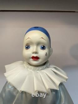 Rare Vintage Antique 1of1 20n Porcelain Harlequin Or Pierrot Clown Doll 17s-80s