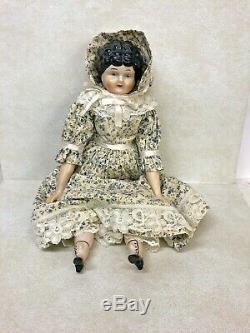 Rare Vintage Antique German Glazed Porcelain China Doll 17 Mint Condition