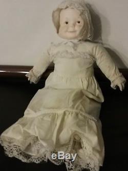 Rare Vintage Conditioned 3 Face Porcelain Doll 21 Tall pls see pics