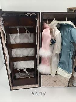 Rare Vintage Cracker Barrel Porcelain Doll Trunk Armoire With Murphy Bed L