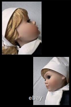 Rare Vintage Crolly Doll Nurse Made Ireland 1990s Porcelain with Soft Body Outfit