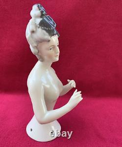 Rare Vintage German Goebel Half Doll Porcelain Figurine 7.25 Inch Tall