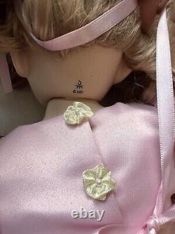 Rare Vintage MBI Pamela Erff Porcelain Doll Fancy Pink Outfit Hat Lace Pearls