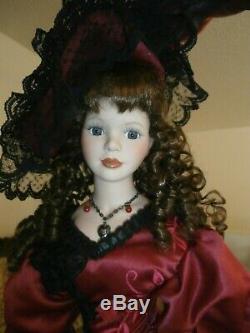 Rare Vintage Victorian Style Doll Hand Grafted Large 28 Inch Bisque Porcelain