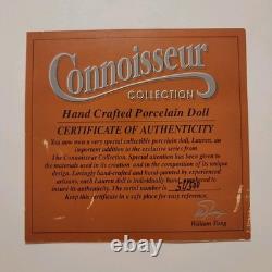 Rare Vintage William Tung 42 Porcelain Collectible Doll Lauren COA 51/500