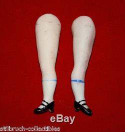 Rare antique vtg authentic porcelain legs for all bisque Dollhouse Doll 2 1/2