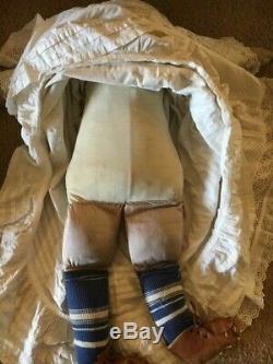 Rare porcelain antique doll 1861 my great grandmothers 27 very good condition