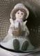 Rare Vintage Girl Porcelain Figurine Doll With Flowers