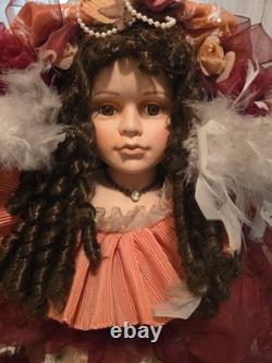Realistic 45 Inch Tall Vintage 1990s 2000s Victorian Porcelain Doll