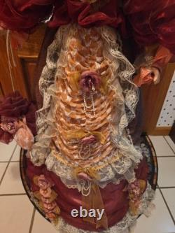 Realistic 45 Inch Tall Vintage 1990s 2000s Victorian Porcelain Doll