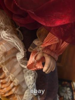 Realistic 45 Inch Tall Vintage 1990s 2000s Victorian Porcelain Doll