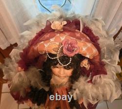 Realistic 45 Inch Tall Vintage 1990s 2000s Victorian Porcelain Doll