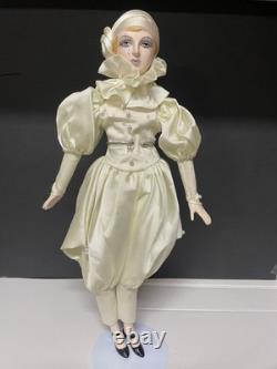 Rear vintage Pierrot doll, 1930 French pantomime character