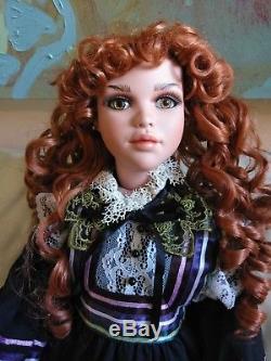 Redhead Green Eyes Girl Porcelain 29 inch Collector's Doll Vintage 1998 212/500