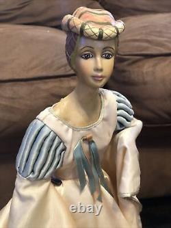 Renaissance Medieval Lady In Waiting & Minstrel Porcelain Doll 20 Lot 2