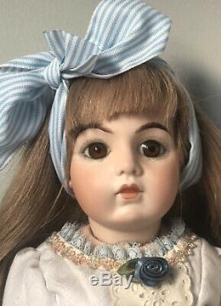 Reproduction of French Antique BRU JNE 10 Doll 18 Porcelain Head Leather Body