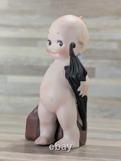 Rose O'Neill 1916 Bisque Kewpie Traveler Suitcase Umbrella Germany 5 Inch Signed
