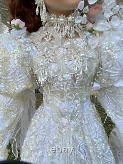 Rustie 0039 1500 Collectible porcelain doll 42 Life Size Beaded Wedding Dress