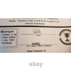 Rustie Monique 29 Porcelain Doll LE 52/1500 Welden Museum COA Hat Boxed Vtg