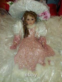 Rustie Porcelain Victorian Glamorous Vintage Doll Dusty Rose 2002