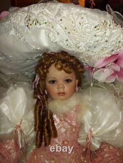 Rustie Porcelain Victorian Glamorous Vintage Doll Dusty Rose 2002