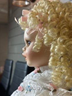 Rustie Vintage Porcelain Doll Rosebud New in New box 22'