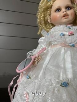 Rustie Vintage Porcelain Doll Rosebud New in New box 22'