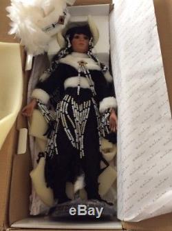 Rustie porcelain doll Native American Winter Moon 26 VINTAGE 80s Collectible