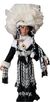 Rustle Native American Indian Porcelain Doll Winter Moon 27 in