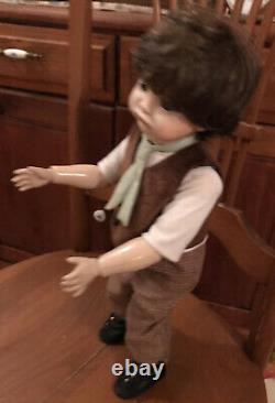 SFBJ 252 Paris Bisque Face 18 Boy Doll Real Seeley Body Brown Hair & Eyes Cute