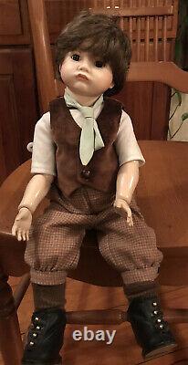 SFBJ 252 Paris Bisque Face 18 Boy Doll Real Seeley Body Brown Hair & Eyes Cute