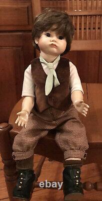 SFBJ 252 Paris Bisque Face 18 Boy Doll Real Seeley Body Brown Hair & Eyes Cute