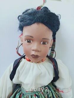 SIGIKID Rare Vintage Porcelain Doll name Layla As real girl Esche Germany