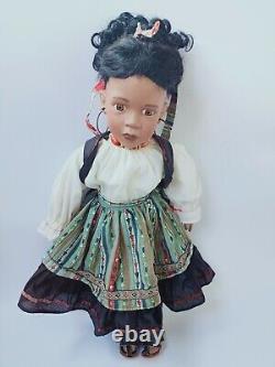 SIGIKID Rare Vintage Porcelain Doll name Layla As real girl Esche Germany