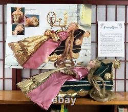 SLEEPING BEAUTY 19 RARE PORCELAIN DOLL and BED withCOA VINTAGE 1988 DANBURY MINT