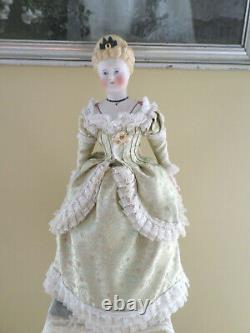 SUPERB! Alt Beck & Gottschalk Antique 18 Parian Doll Molded Jewel & Bodice