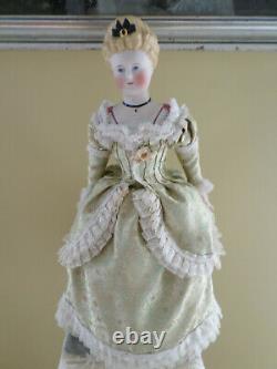 SUPERB! Alt Beck & Gottschalk Antique 18 Parian Doll Molded Jewel & Bodice