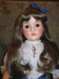 SWEET ANTIQUE 27 KARL HARTMANN 250 BISQUE HEAD DOLL With BEAUTIFUL DRESS