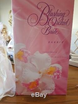 Sale1996 Blushing Orchid Bride Barbie Wedding Flower Porcelain Nib Vintage