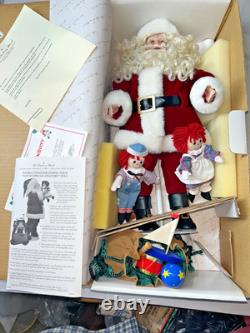 Santa s special delivery porcelain doll vintage 1999 w coa and accessories