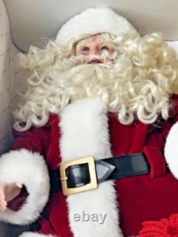 Santa s special delivery porcelain doll vintage 1999 w coa and accessories