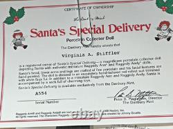 Santa s special delivery porcelain doll vintage 1999 w coa and accessories