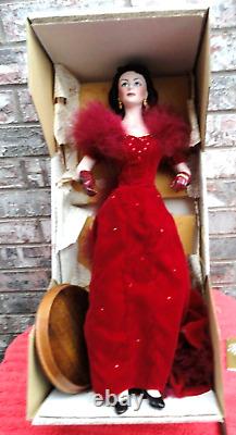 Scarlett O'Hara 22 Doll Porcelain Franklin Red Dress Gone With Wind