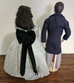 Scarlett O'Hara & Rhett Butler Porcelain dolls by Franklin Mint Vintage 1986