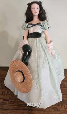 Scarlett O'Hara & Rhett Butler Porcelain dolls by Franklin Mint Vintage 1986