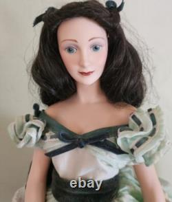 Scarlett O'Hara & Rhett Butler Porcelain dolls by Franklin Mint Vintage 1986