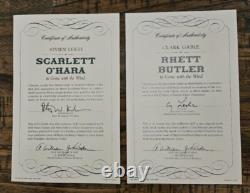 Scarlett O'Hara & Rhett Butler Porcelain dolls by Franklin Mint Vintage 1986