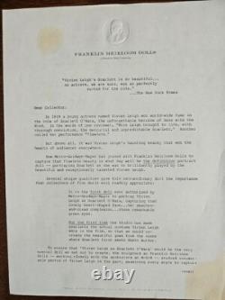 Scarlett O'Hara & Rhett Butler Porcelain dolls by Franklin Mint Vintage 1986